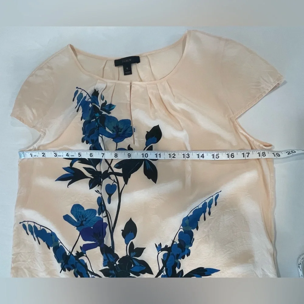J.Crew | 100% Silk Floral Top | 8